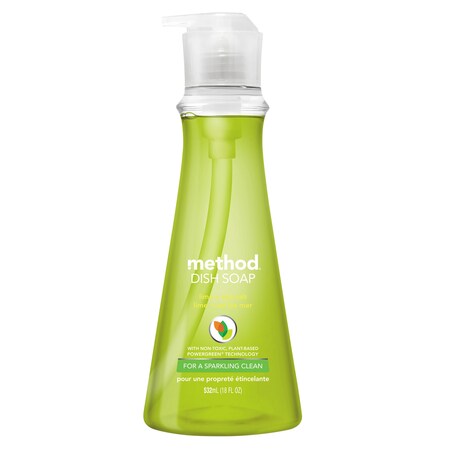Method Dish Soap, Lime and Sea Salt, 18 oz Pump Bottle, PK6 01240